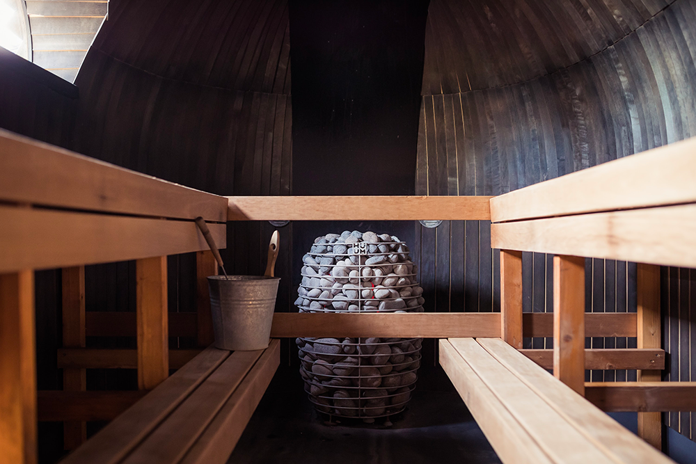 sauna traditionnel à vapeur finlandais