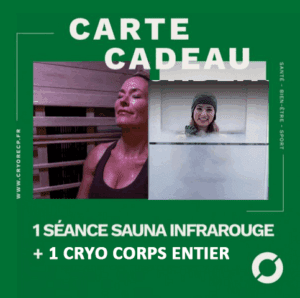 Carte Cadeau - 1 Séance Sauna Infrarouge +1 Séance Cryothérapie Corps Entier